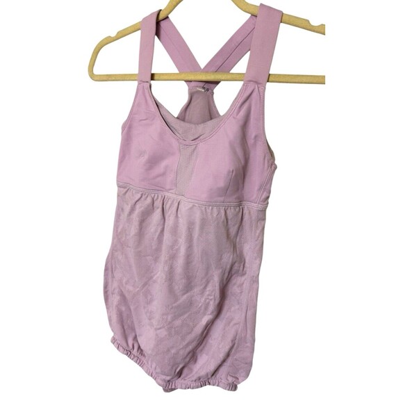 Lululemon Run Stuff Your Bra Lilac Tank Top Racer Back Build in Bra  Sz 4 - Picture 2 of 8